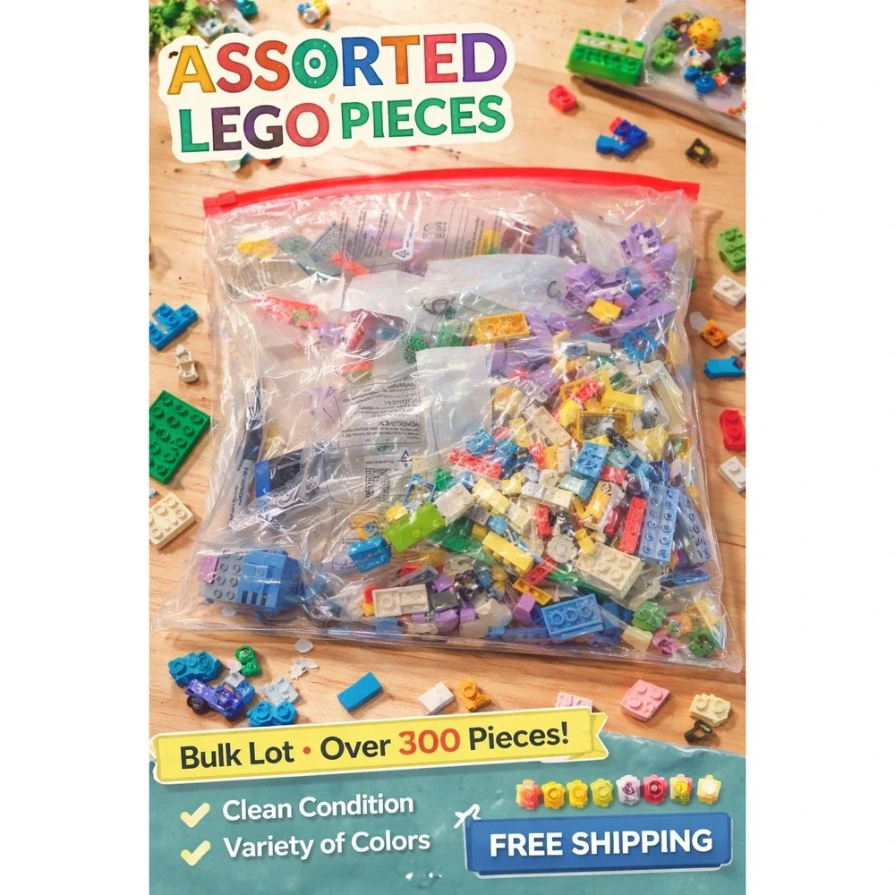 LEGO Bulk Lot Assorted Pieces Bricks Plates Mixed Colors Clean Condition - Picture 1 of 3
